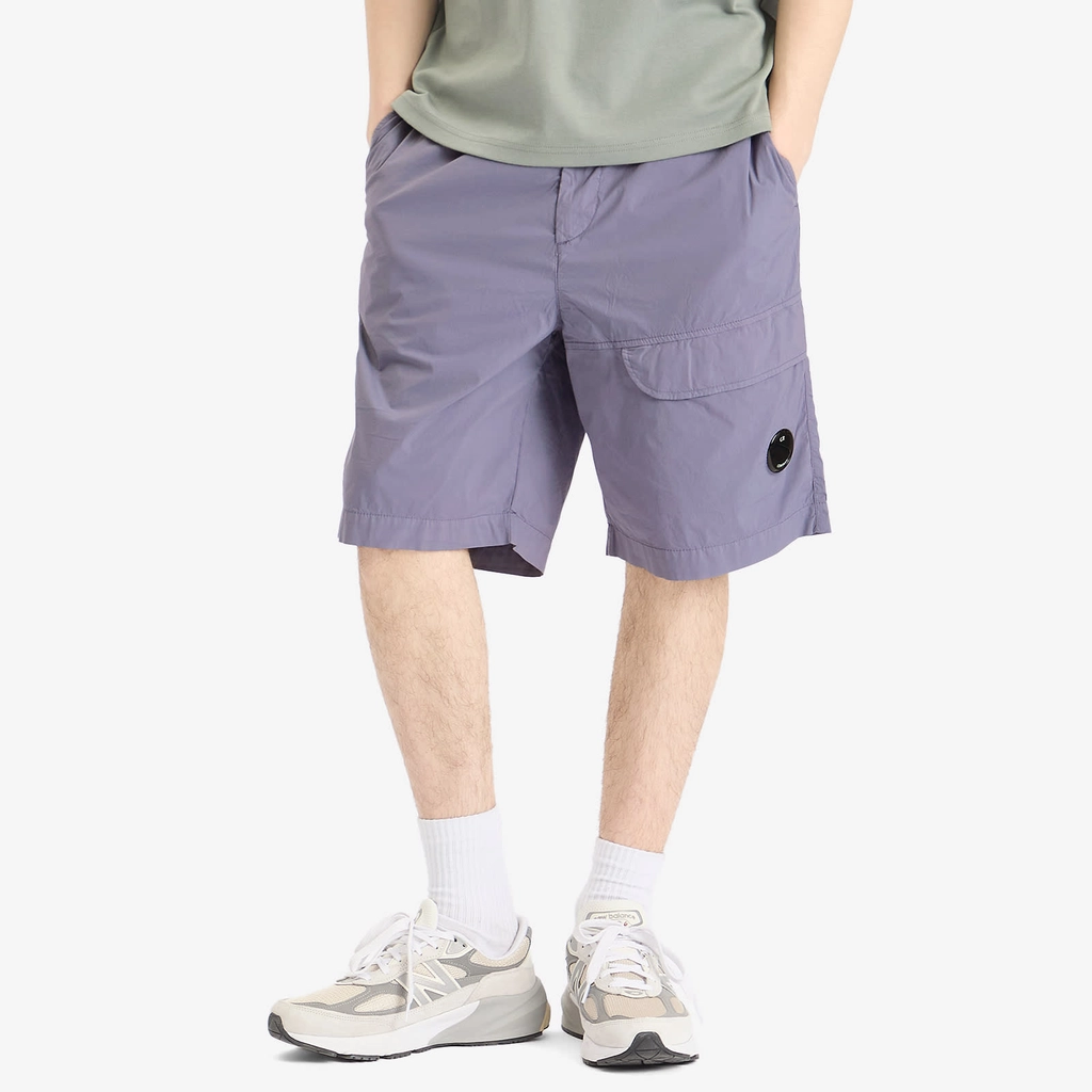 CP Company Men's Lens Pocket Cargo Shorts Lavender Violet